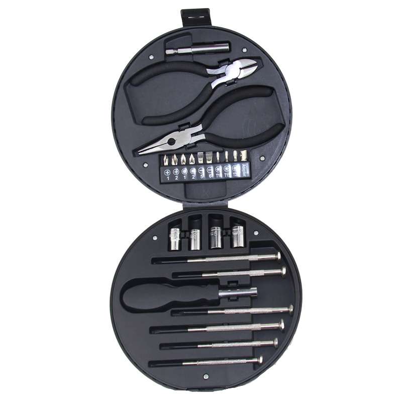 24 In 1 Tire Shaped Tool Set Home Hardware Utility Combinations(Black)