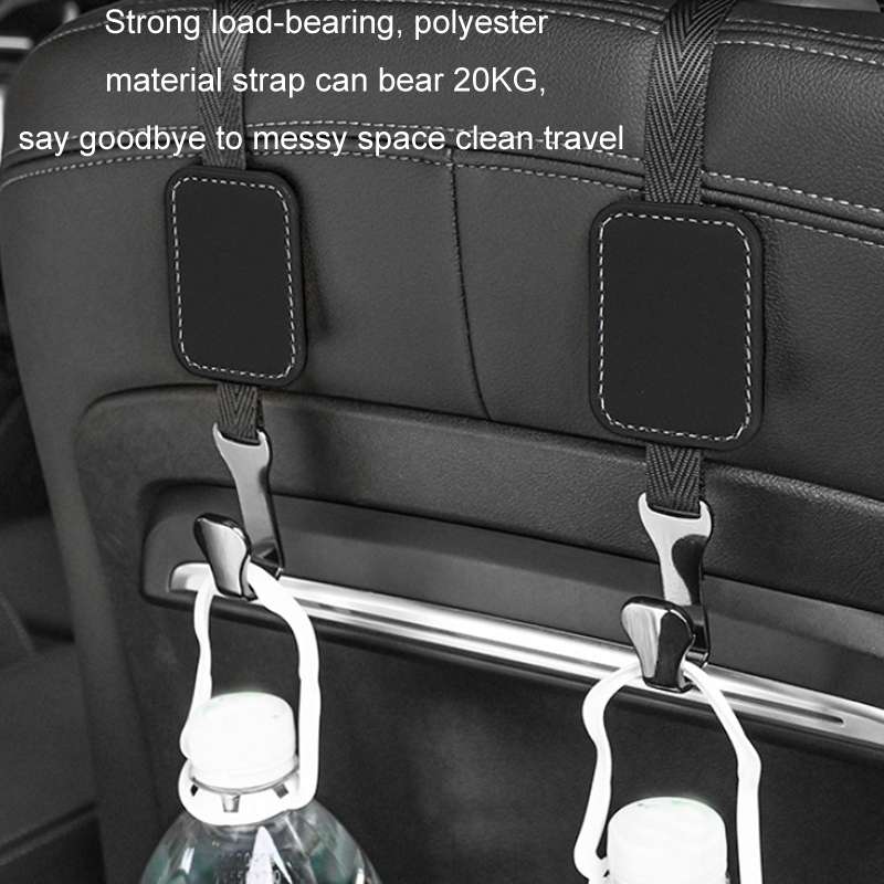Car Rear Seat Backrest Suede Interior Multifunctional Hook(Black)