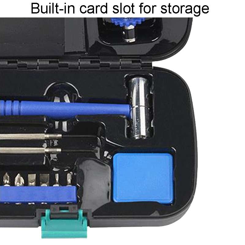 14 In 1 Flashlight Tool Kit Lighting Hardware Utility Set(Black Blue)