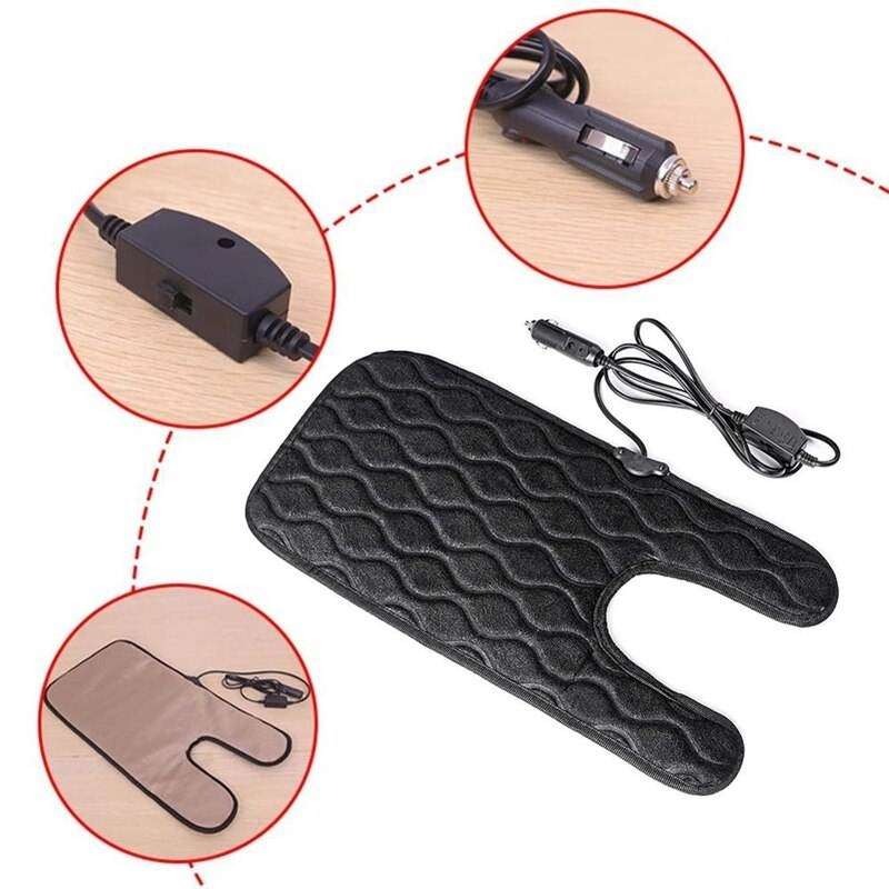 Children Single-Seat Car Winter Electric Heated Seat Cushion(Black)