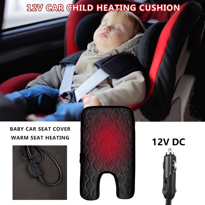 Children Single-Seat Car Winter Electric Heated Seat Cushion(Black)