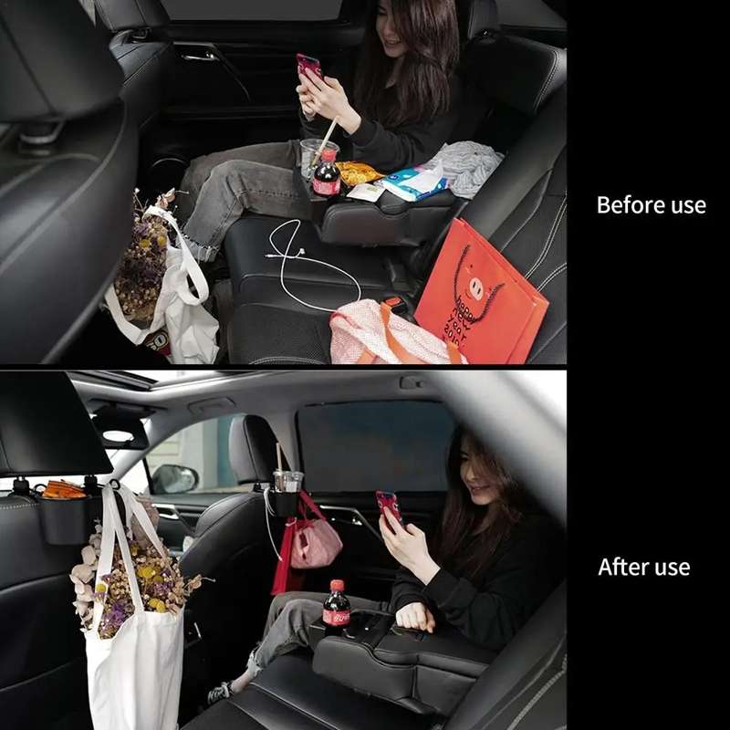 bbdd Alloy Car Hooks Invisible Seat Back Car Hangers(Black)