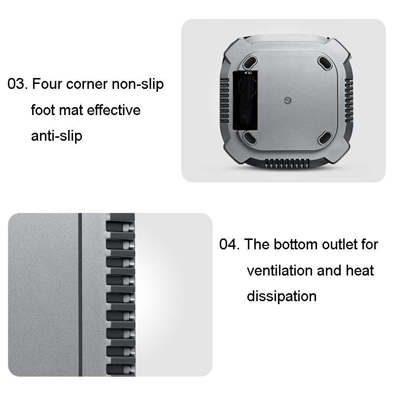 19 Cylinders Car Intelligent Digital Display Inflator Pump Portable Car Tire Pneumatic Engine(Silver