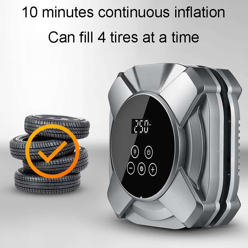 19 Cylinders Car Intelligent Digital Display Inflator Pump Portable Car Tire Pneumatic Engine(Silver