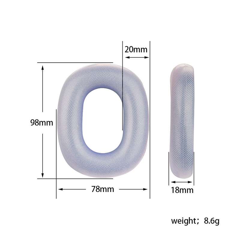 For AirPods Max Headphones Ear Cap Cover Replacement Part(Transparent)