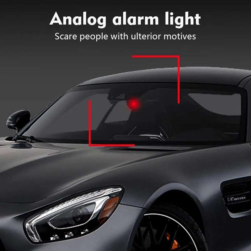 Car Solar Anti-Theft Alarm LED Warning Light With Aromatherapy(Blue Light)