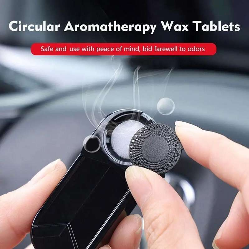 Car Solar Anti-Theft Alarm LED Warning Light With Aromatherapy(Blue Light)