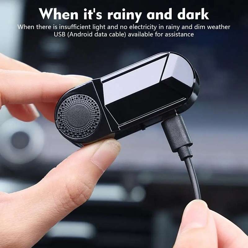 Car Solar Anti-Theft Alarm LED Warning Light With Aromatherapy(Blue Light)