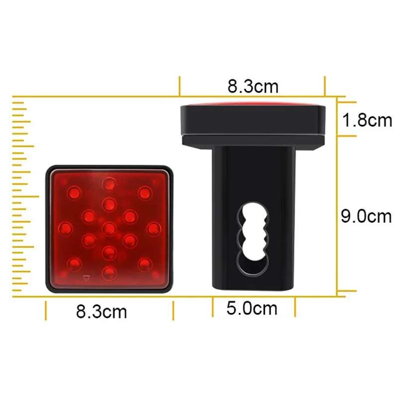 Automotive LED Trailer Lights Universal Rear Brake Lights, Color: Red Shell 12 Lights