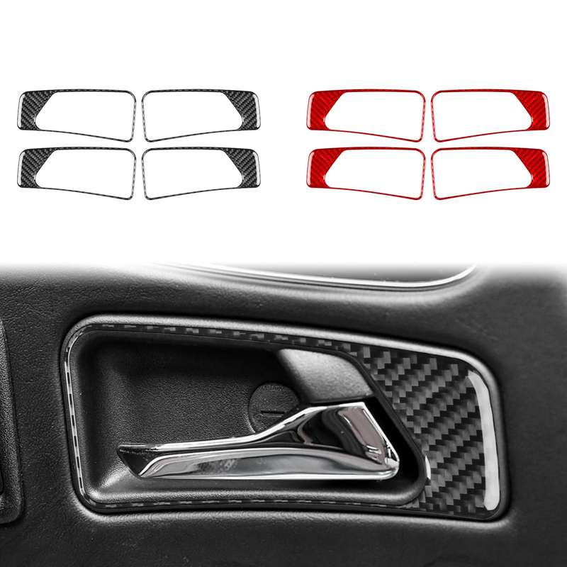 For Mercedes-Benz G-Class W463 4pcs /Set Interior Door Handle Sticker(Red)