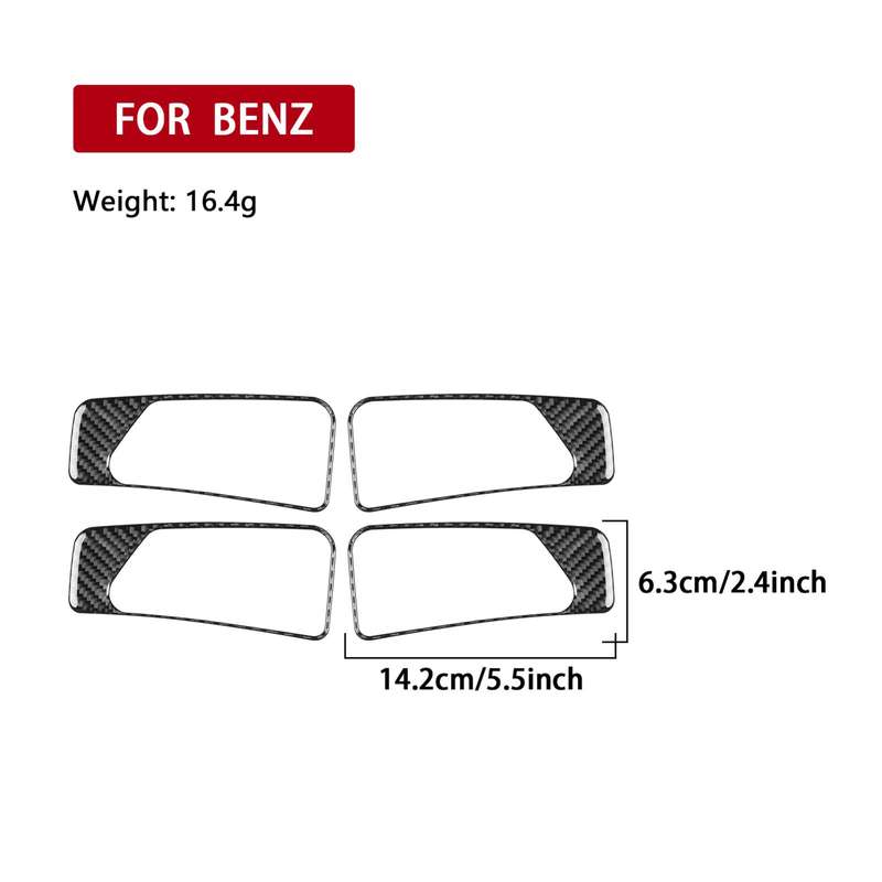 For Mercedes-Benz G-Class W463 4pcs /Set Interior Door Handle Sticker(Red)