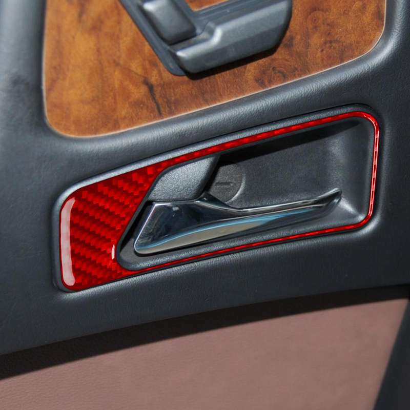 For Mercedes-Benz G-Class W463 4pcs /Set Interior Door Handle Sticker(Red)