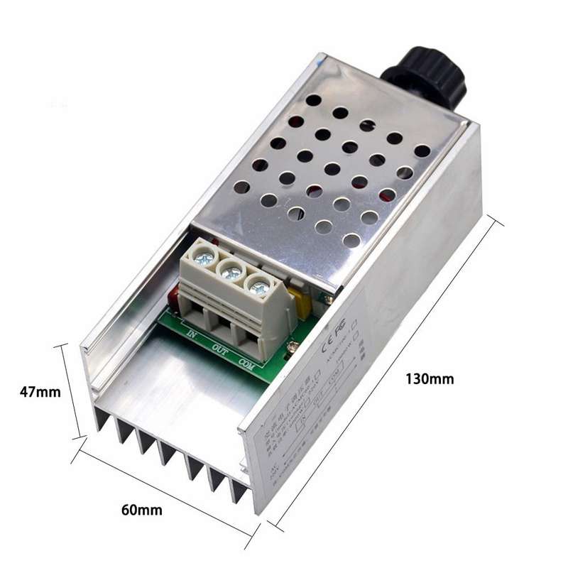 10000W High Power SCR Speed Controller Voltage Regulator Dimmer Thermostat With Shell