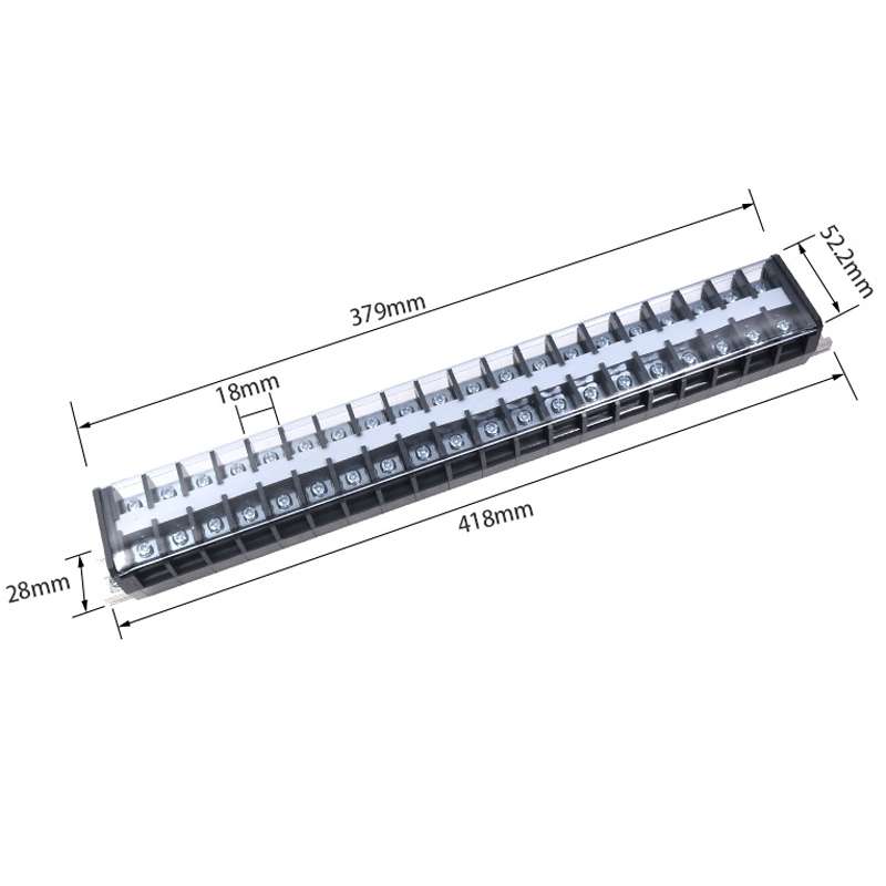 CHINT TD-6020 Terminal Block Rail Type Wiring Block Paralleling Wires Wire Connector