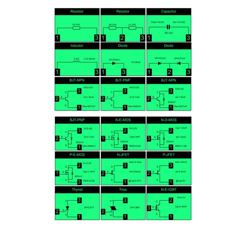 LCR-T10H Transistor Tester TFT Display For Diode Triode Capacitor Resistor Test, Spec: Dry Battery P