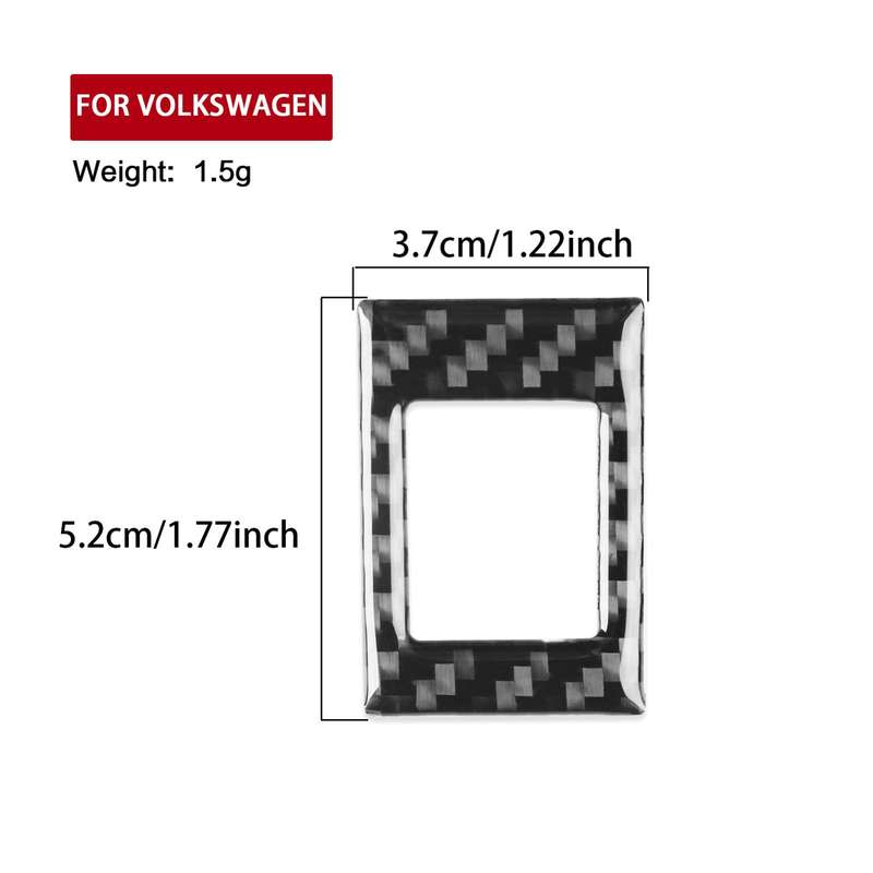 For Volkswagen Sagitar 2019-2023 Left-hand Warning Light Button Decorative Sticker(Black)