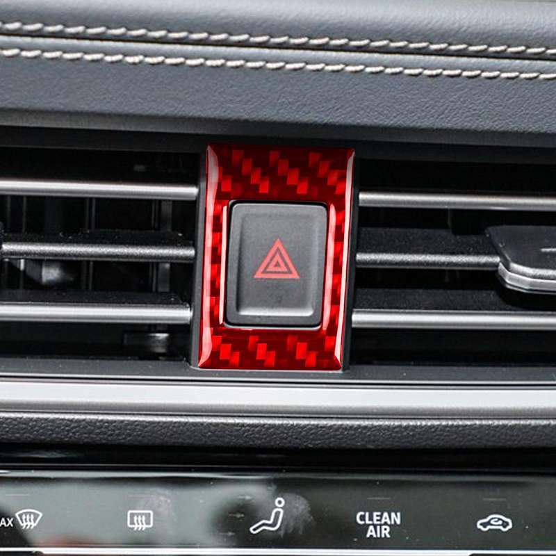 For Volkswagen Sagitar 2019-2023 Left-hand Warning Light Button Decorative Sticker(Black)