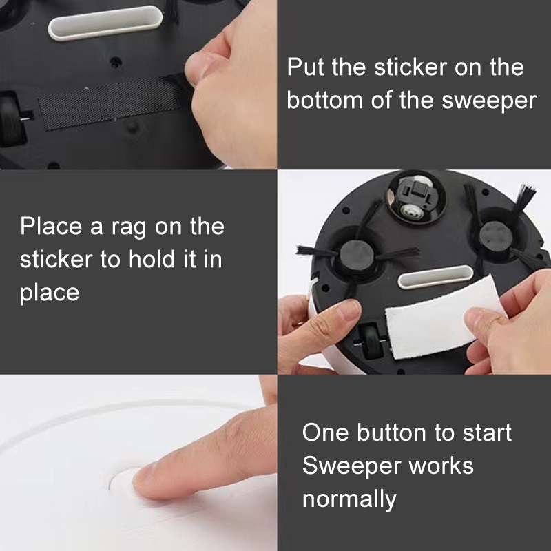 Field Sweeping Robot Auto Family Mini Cleaning Machine USB Charging Smart Vacuum(White)