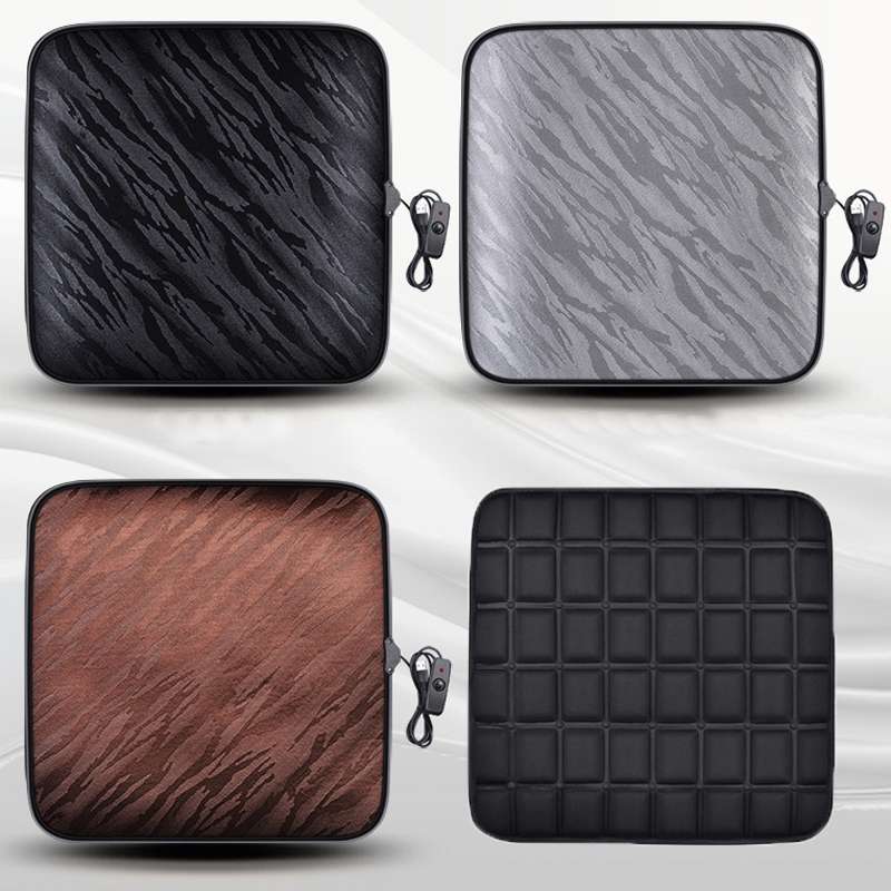 5V Car USB Interface Electric Heating Seat Cushion, Color: Classic Black