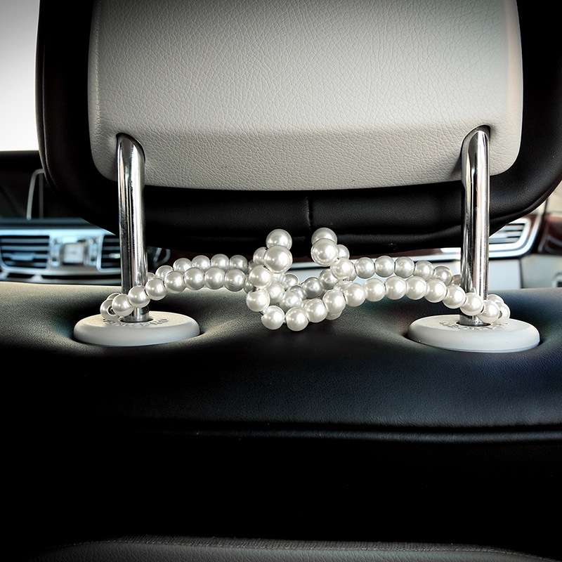 Stainless Steel Pearl Multifunctional Car Seat Back Hook(Mobile Bracket Pearl)