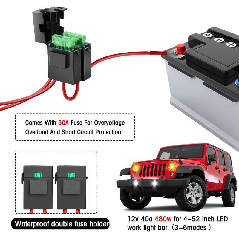 4.5 Inch Square Mixed Luminous Aangel Eye Car Work Light(X10)