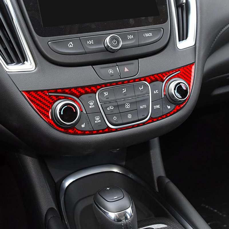 For Chevrolet Malibu 2016-2022 B Model Left-hand Drive Center Control Knob Panel Sticker(Red)