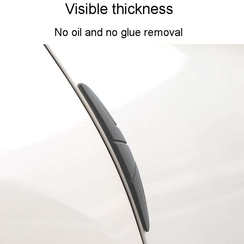 SAHNSHI 4pcs /Pack 7755 Car Door Anti-Collision Silicone Strip Bumper Mirror Thickening Decorative S