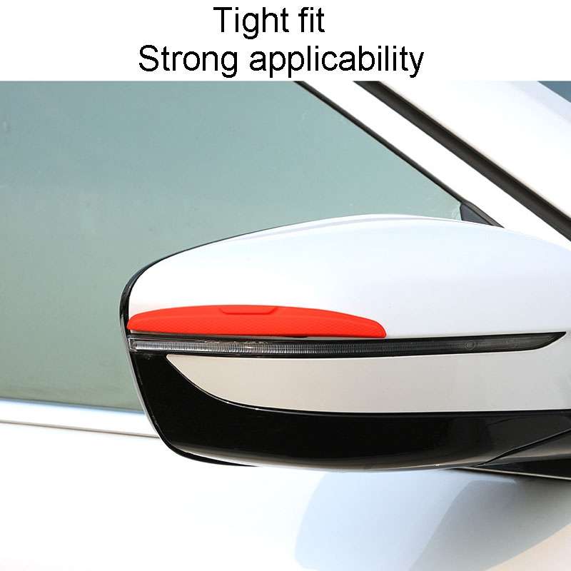 SAHNSHI 4pcs /Pack 7755 Car Door Anti-Collision Silicone Strip Bumper Mirror Thickening Decorative S