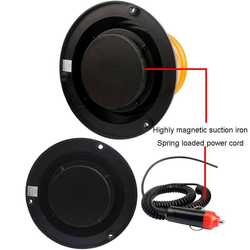 Magnetic School Bus Warning Lights Car Ceiling Flashing Lights With Cigarette Lighter(Yellow)