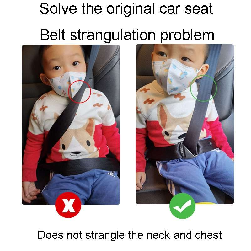 Car Seat Belt Adjuster Child Anti Strangler Neck Seat Fixed Limiter(Pistol Color)
