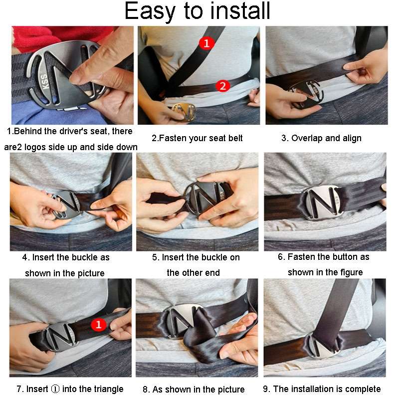 Car Seat Belt Adjuster Child Anti Strangler Neck Seat Fixed Limiter(Pistol Color)