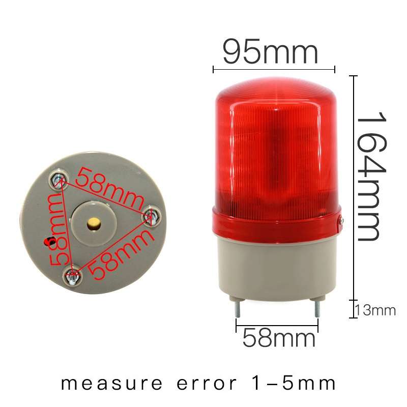 LED Rotating Warning Light Audible Alarm Light(Green)