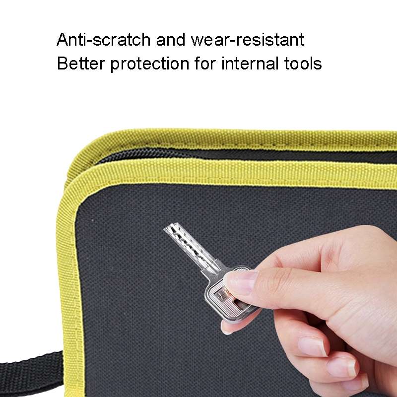 24.5 x 12 x 5cm Soldering Iron Oxford Cloth Tool Bag Electronic Accessories Tool Bag(Middle Yellow)