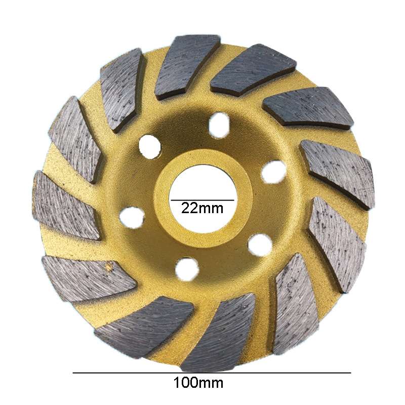 100mm Concrete Stone Diamond Grinding And Polishing Blades Ceramic Grinder Machine Fan Shape Grindin