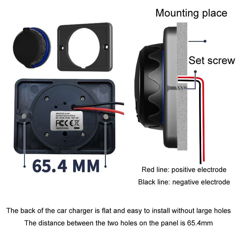 Car Ship Modified Waterproof USB Socket Charger, Model: UCC-350 QC+PD Fast Charge 30W