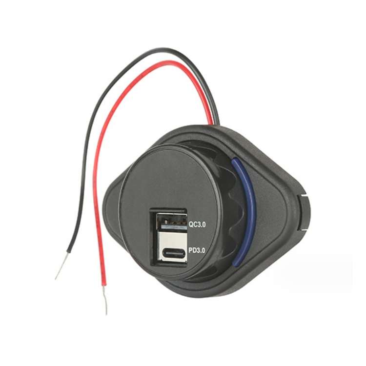 2 in 1 Car Modification Fast Charging USB-C Car Charger(UCC-320 QC3.0+PD)