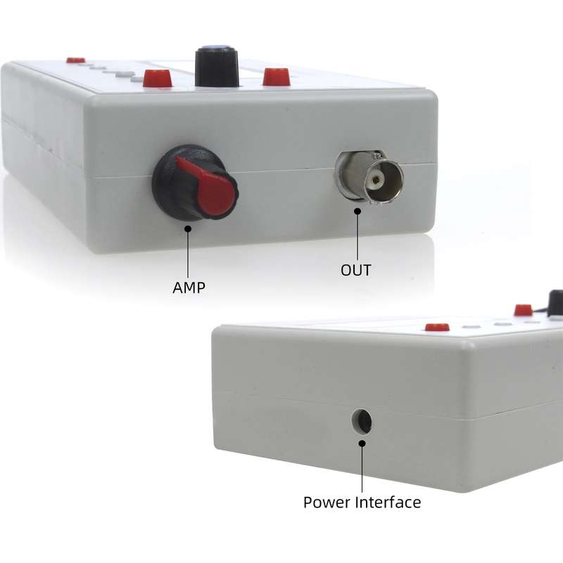 FG-100 1Hz-500kHz DDS Function Signal Generator Frequency Counter(White)