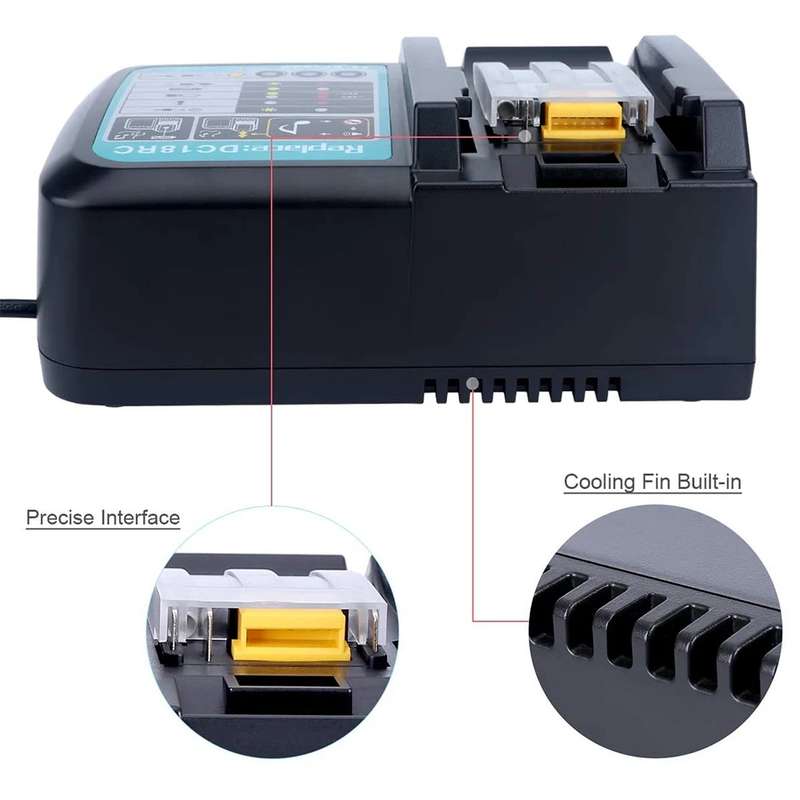 LUOMASHI For Makita 18V Lithium Battery Charger, Model: US Plug