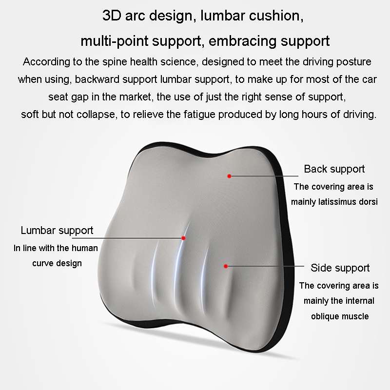 Car Memory Foam Neck Pillow Car Neck Rest Silk Pillow Car Seat Cervical Cushion, Style: Headrest Bla