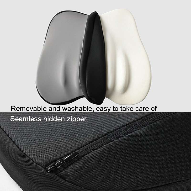 Car Memory Foam Neck Pillow Car Neck Rest Silk Pillow Car Seat Cervical Cushion, Style: Headrest Bla
