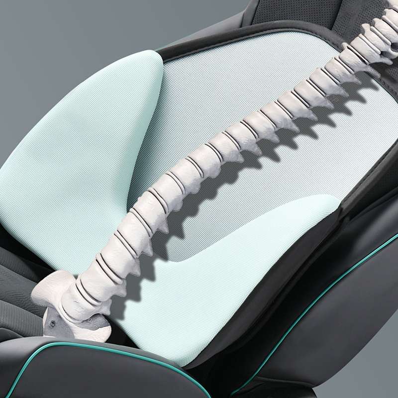 LINXICP 3 In 1 Car Seat Lumbar Cushion Summer Special Memory Foam Breathable Car Back Pad(Coffee)