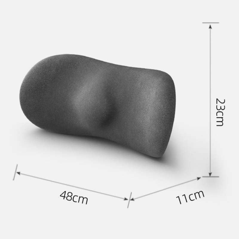 Car Cushion Driving Seat Cervical Support Backrest Pillow, Style: Waist Pad Gray
