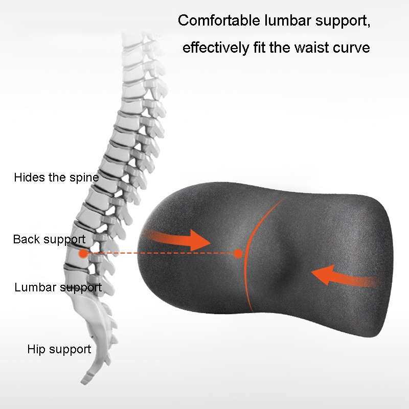 Car Cushion Driving Seat Cervical Support Backrest Pillow, Style: Waist Pad Gray