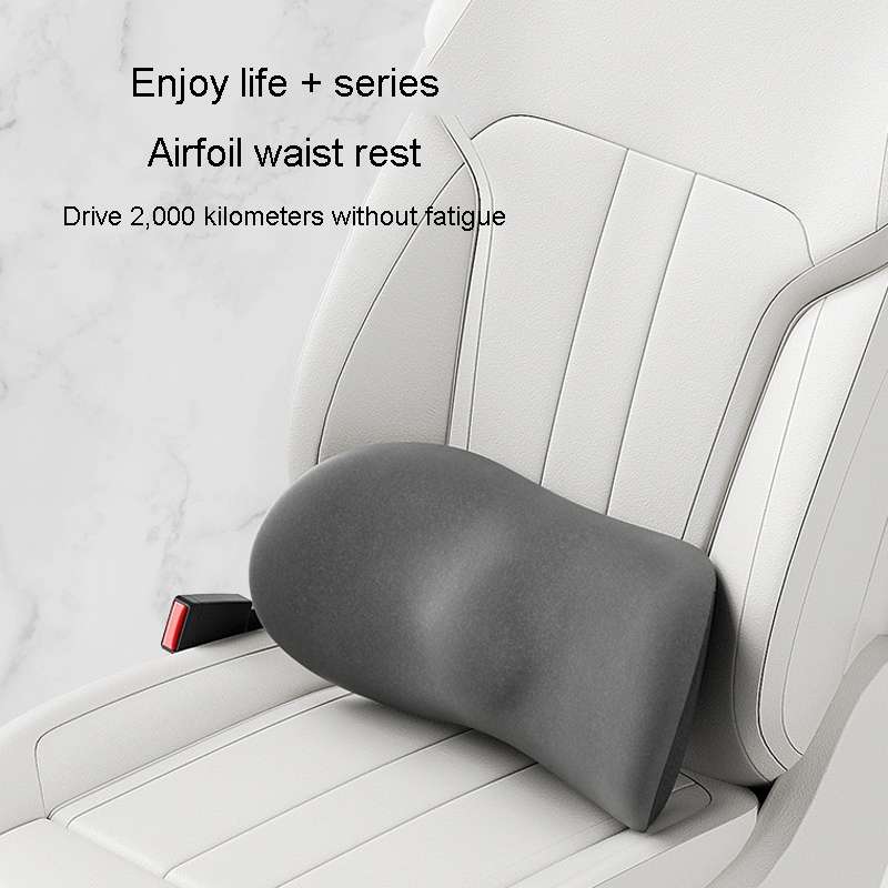 Car Cushion Driving Seat Cervical Support Backrest Pillow, Style: Waist Pad Gray