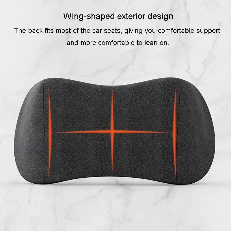 Car Cushion Driving Seat Cervical Support Backrest Pillow, Style: Waist Pad Gray