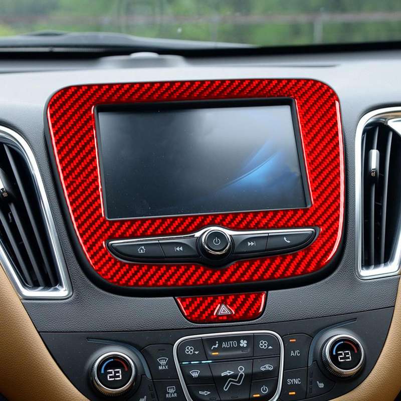 For Chevrolet Malibu XL 2016-2018 2pcs /Set Left-Hand Drive Navigation Panel Sticker(Red)