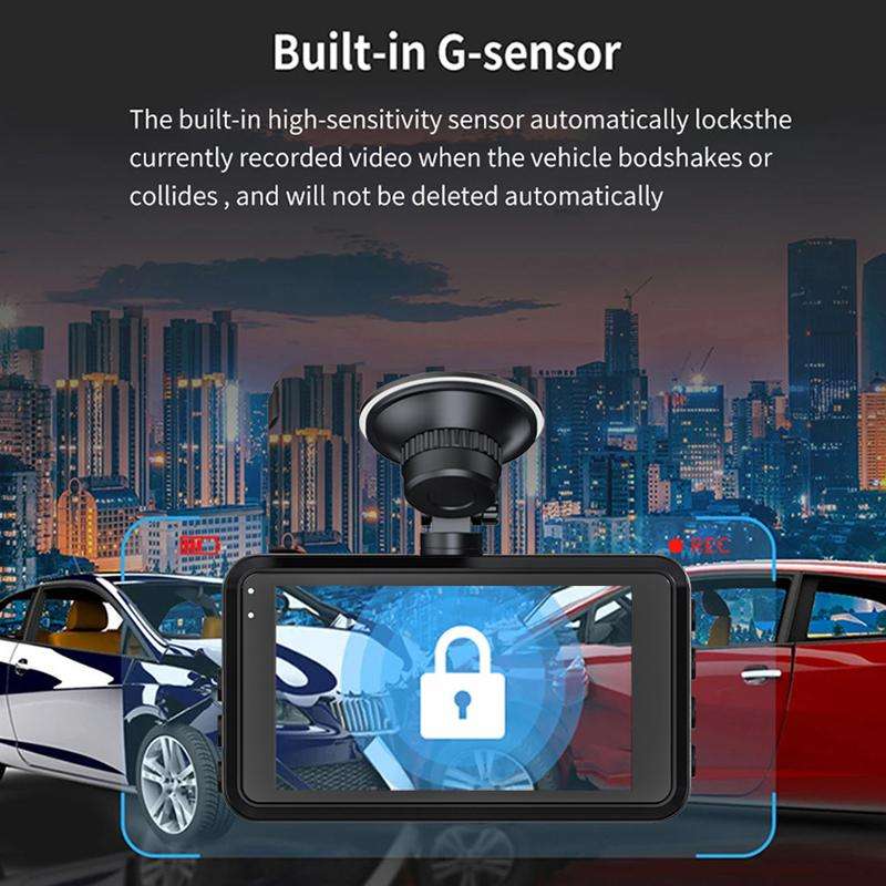 3-Inch Dual-Lens Front 4K + Rear 2K HD WiFi Connected Driving Recorder(A5)