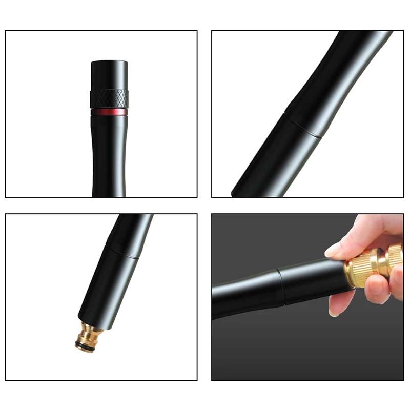 Straight Car Wash Watering Sprinkler High Pressure Garden Irrigation(Black)
