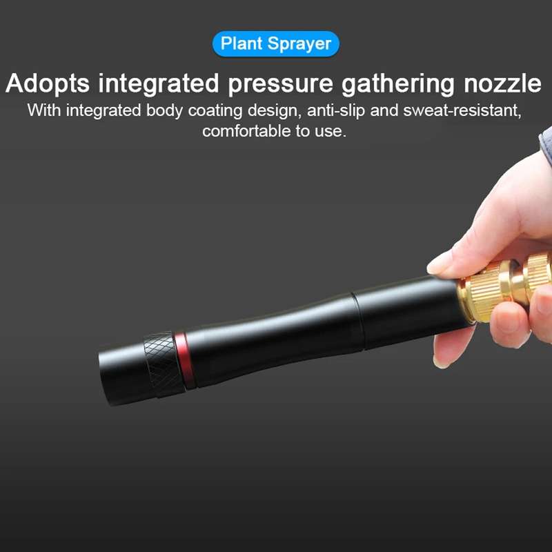 Straight Car Wash Watering Sprinkler High Pressure Garden Irrigation(Black)