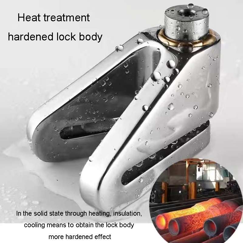 Electrical Vehicle Triangle Disc Brake Lock Universal Alloy Steel Anti-Theft Lock Scooter Padlock(Bl